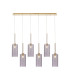 Baldwin Linear Pendant 2m 6 x G9 French Gold/Smoked Type A Shade-1