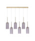 Baldwin Linear Pendant 2m 6 x G9 French Gold/Smoked Type A Shade-4