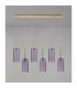 Baldwin Linear Pendant 2m 6 x G9 French Gold/Smoked Type A Shade-11