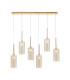 Baldwin Linear Pendant 2m 6 x G9 French Gold/Cognac Type A Shade-1