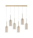 Baldwin Linear Pendant 2m 6 x G9 French Gold/Cognac Type A Shade-4