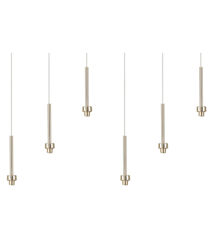 Baldwin Linear Pendant 2m 6 x G9 French Gold/Cognac Type A Shade-8