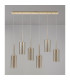Baldwin Linear Pendant 2m 6 x G9 French Gold/Cognac Type A Shade-11