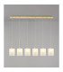 Baldwin Linear Pendant 2m 6 x G9 French Gold/Frosted Type B Shade-3