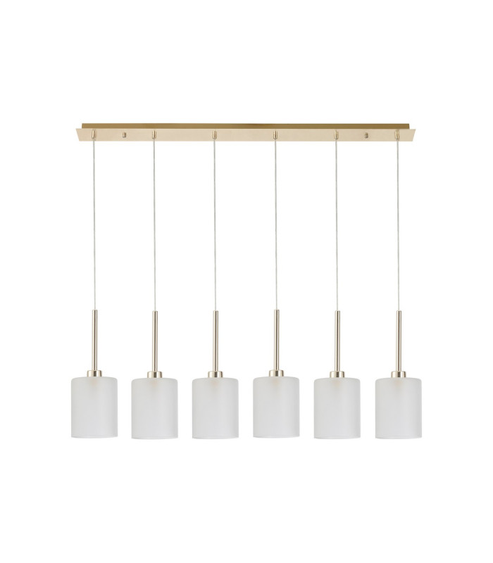 Baldwin Linear Pendant 2m 6 x G9 French Gold/Frosted Type B Shade-4