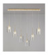 Baldwin Linear Pendant 2m 6 x G9 French Gold/Clear Type B Shade-3