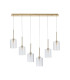 Baldwin Linear Pendant 2m 6 x G9 French Gold/Clear Type B Shade-4