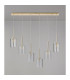 Baldwin Linear Pendant 2m 6 x G9 French Gold/Clear Type B Shade-11