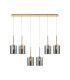 Baldwin Linear Pendant 2m 6 x G9 French Gold/Chrome Type B Shade-1