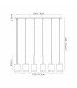Baldwin Linear Pendant 2m 6 x G9 French Gold/Chrome Type B Shade-2