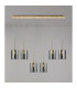 Baldwin Linear Pendant 2m 6 x G9 French Gold/Chrome Type B Shade-3