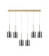 Baldwin Linear Pendant 2m 6 x G9 French Gold/Chrome Type B Shade-4