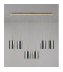 Baldwin Linear Pendant 2m 6 x G9 French Gold/Chrome Type B Shade-11