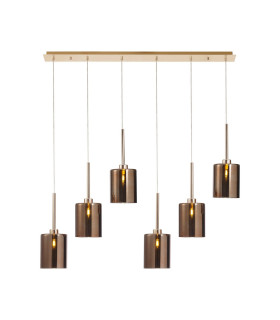 Baldwin Linear Pendant 2m 6 x G9 French Gold/Copper Type B Shade-1