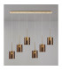 Baldwin Linear Pendant 2m 6 x G9 French Gold/Copper Type B Shade-3