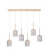 Baldwin Linear Pendant 2m 6 x G9 French Gold/Smoked Type B Shade-1