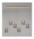 Baldwin Linear Pendant 2m 6 x G9 French Gold/Smoked Type B Shade-3