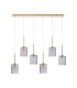 Baldwin Linear Pendant 2m 6 x G9 French Gold/Smoked Type B Shade-4