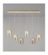 Baldwin Linear Pendant 2m 6 x G9 French Gold/Cognac Type B Shade-3