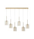 Baldwin Linear Pendant 2m 6 x G9 French Gold/Cognac Type B Shade-4