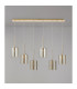 Baldwin Linear Pendant 2m 6 x G9 French Gold/Cognac Type B Shade-11