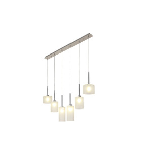 Baldwin Linear Pendant 2m 6 x G9 Polished Chrome/Frosted Type A