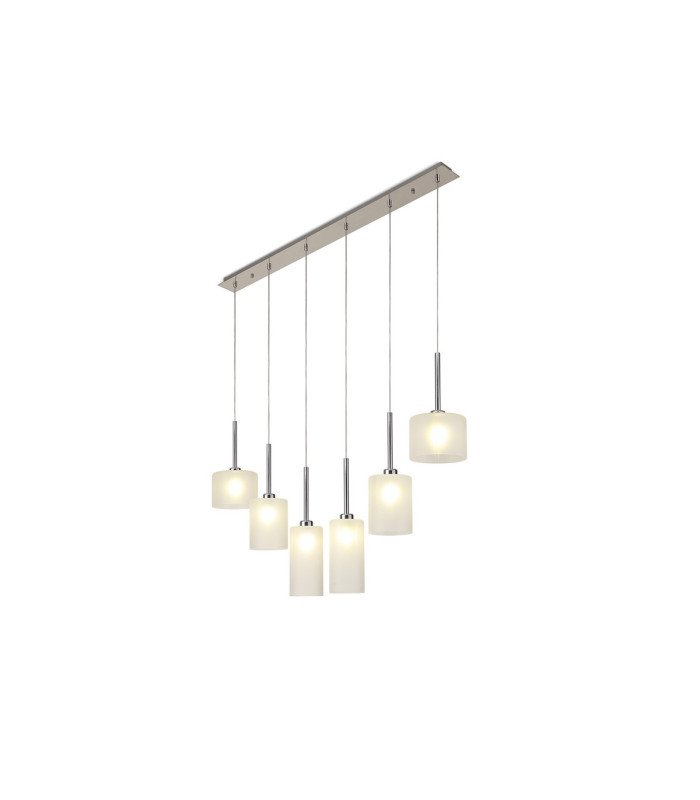 Baldwin Linear Pendant 2m 6 x G9 Polished Chrome/Frosted Type A
