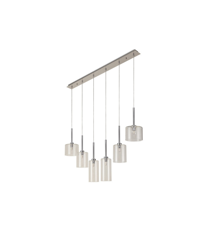 Baldwin Linear Pendant 2m 6 x G9 Polished Chrome/Clear Type A