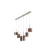 Baldwin Linear Pendant 2m 6 x G9 Polished Chrome/Copper Type A