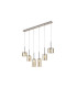 Baldwin Linear Pendant 2m 6 x G9 Polished Chrome/Cognac Type A