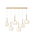 Baldwin Linear Pendant 2m 6 x G9 French Gold/Frosted Type C Shade-1