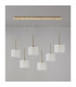 Baldwin Linear Pendant 2m 6 x G9 French Gold/Frosted Type C Shade-11