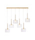 Baldwin Linear Pendant 2m 6 x G9 French Gold/Clear Type C Shade-1
