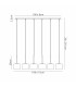 Baldwin Linear Pendant 2m 6 x G9 French Gold/Clear Type C Shade-2