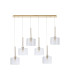 Baldwin Linear Pendant 2m 6 x G9 French Gold/Clear Type C Shade-4