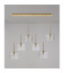 Baldwin Linear Pendant 2m 6 x G9 French Gold/Clear Type C Shade-11