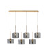 Baldwin Linear Pendant 2m 6 x G9 French Gold/Chrome Type C Shade-1