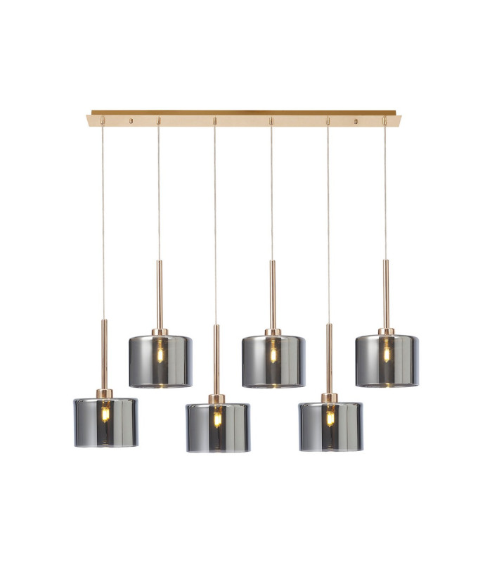 Baldwin Linear Pendant 2m 6 x G9 French Gold/Chrome Type C Shade-1