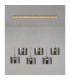Baldwin Linear Pendant 2m 6 x G9 French Gold/Chrome Type C Shade-3