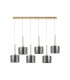 Baldwin Linear Pendant 2m 6 x G9 French Gold/Chrome Type C Shade-4