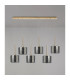 Baldwin Linear Pendant 2m 6 x G9 French Gold/Chrome Type C Shade-11