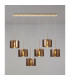Baldwin Linear Pendant 2m 6 x G9 French Gold/Copper Type C Shade-3
