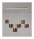 Baldwin Linear Pendant 2m 6 x G9 French Gold/Copper Type C Shade-11