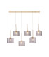 Baldwin Linear Pendant 2m 6 x G9 French Gold/Smoked Type C Shade-1