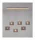 Baldwin Linear Pendant 2m 6 x G9 French Gold/Smoked Type C Shade-3