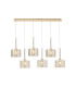 Baldwin Linear Pendant 2m 6 x G9 French Gold/Cognac Type C Shade-1