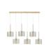 Baldwin Linear Pendant 2m 6 x G9 French Gold/Cognac Type C Shade-4