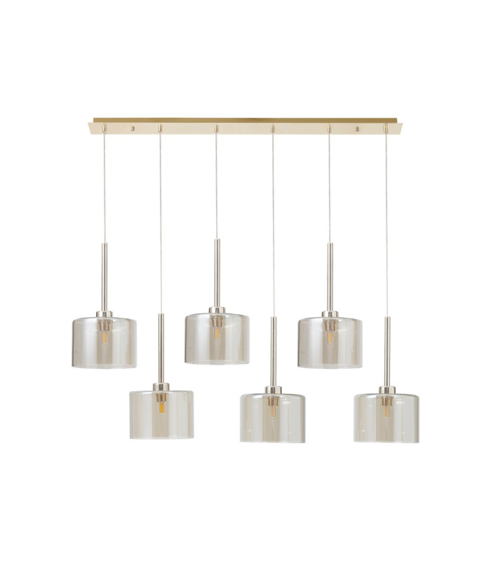 Baldwin Linear Pendant 2m 6 x G9 French Gold/Cognac Type C Shade-4