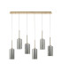 Baldwin Linear Pendant 2m 6 x G9 French Gold/Chrome Lined Type A Shade-4