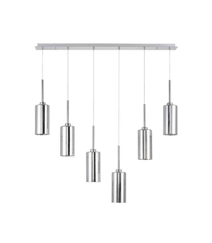 Baldwin Linear Pendant 2m 6 x G9 Polished Chrome/Chrome Type A Shade-4